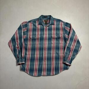 Vintage Eddie Bauer Flannel Shirt Men's XL Elkhorn Twill 90s